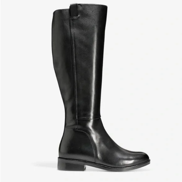 Cole Haan Katrina Knee-High Riding Boots Black Leather Size 9.5B - Picture 2 of 14